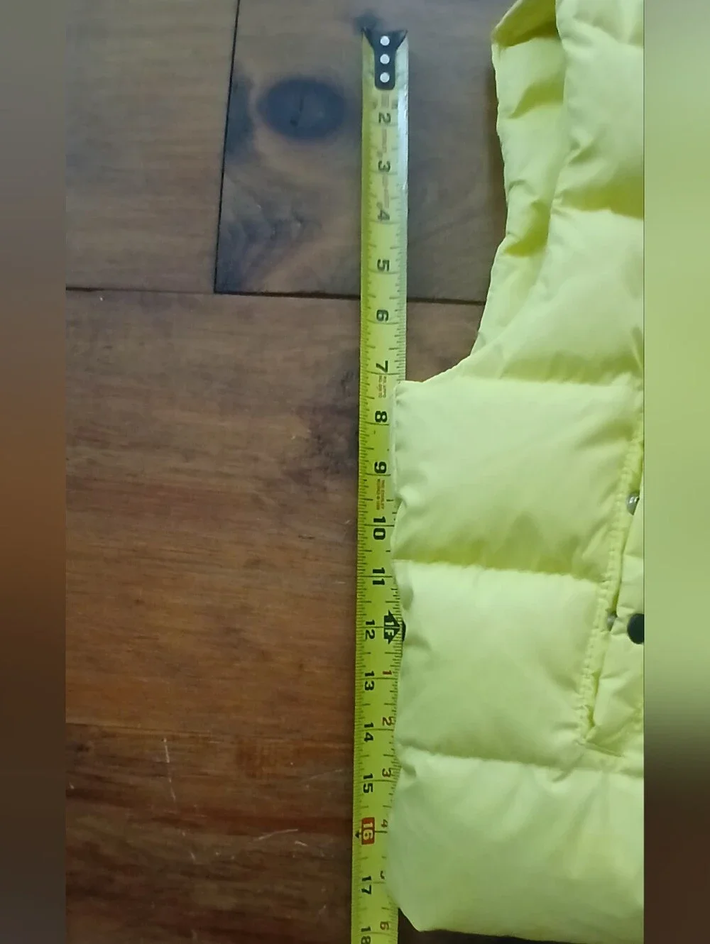 Vintage GAP Down Bright Yellow Hooded Puffer Vest Size Small.